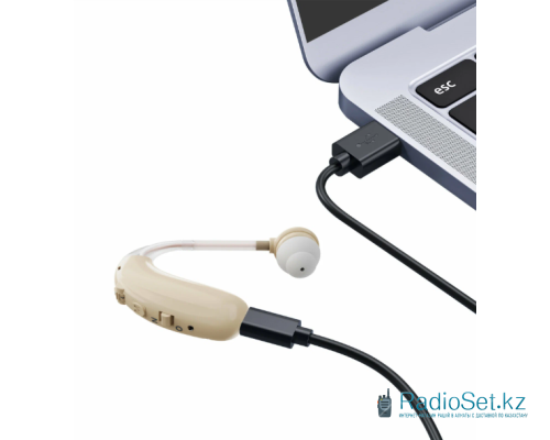 Слуховой аппарат заушный со встроенным аккумулятором Hearing Aid Z-360 